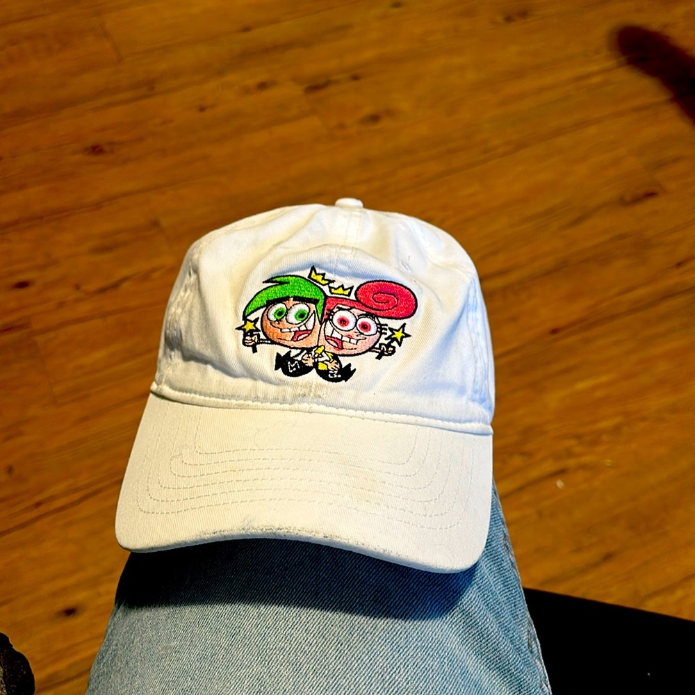 Cosmo & Wanda Nickelodeon Fairly Odd Parents Dad Hat - White